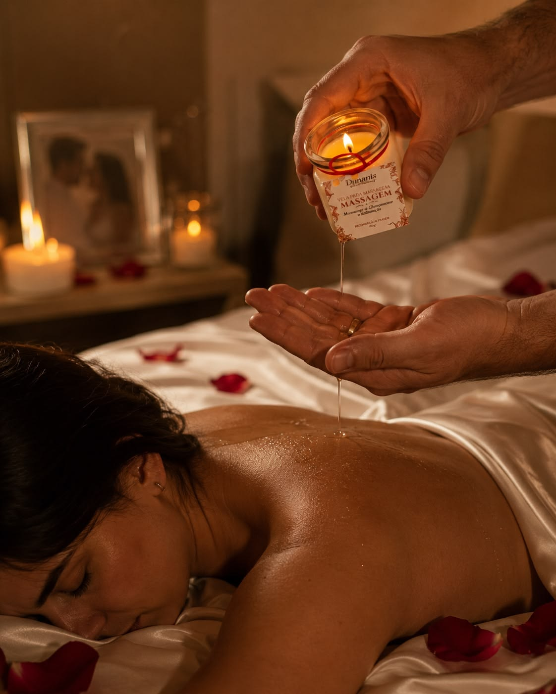 Massagem com vela aromática